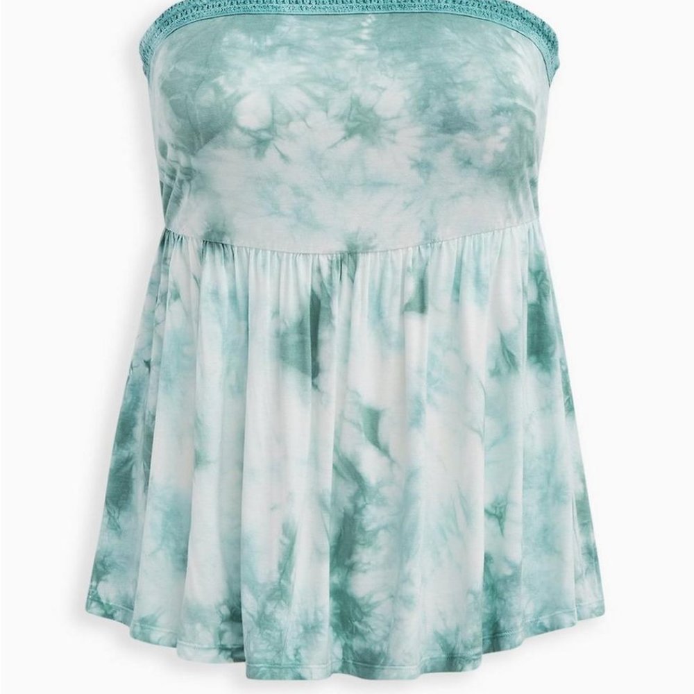 Torrid Super Soft Strapless Peplum Top